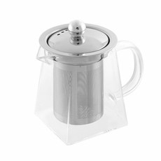 로하티 스텐 차거름망 유리 차포트, 혼합색상, 350ml