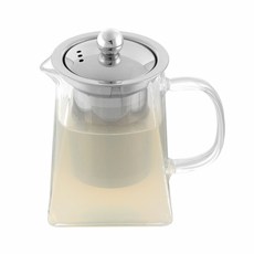 로하티 스텐 차거름망 유리 차포트, 혼합색상, 500ml, 1개