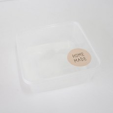 PP내열 정사각 일회용 용기 50p + 홈메이드 스티커 크라 25p + 초코 25p 세트, 1세트