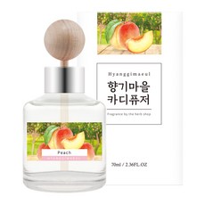 향기마을 차량용 디퓨저 70ml, 복숭아, 1개