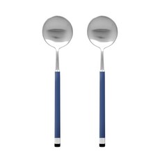 Bogen 韓國製方形雙色緞面大茶匙 LTS, 藍色, 2個