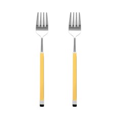 Bogen 方形兩色沙田沙拉叉 SF, 黃色的, 2個