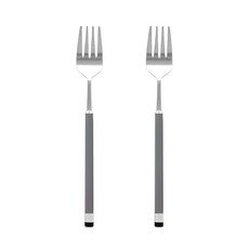 Bogen 方形兩色沙田沙拉叉 SF, 木炭, 2個