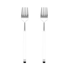 Bogen 方形兩色沙田沙拉叉 SF, 白色的, 2個