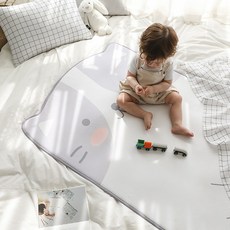 베베데코 프리미엄 3D 키즈 쿨매트 냥이, 그레이, 1개