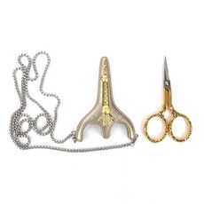 브랜드얀 감성 키레이 가위 9cm + 케이스, 골드, 1세트