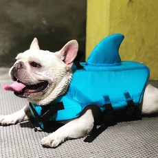 I Love Pet 寵物狗鯊魚救生衣, 藍色