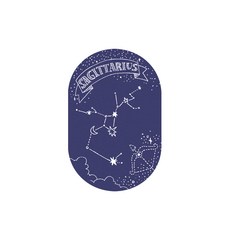 스테리 사수자리 스티커 4.2 x 6.5 cm, 혼합색상, 100개