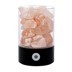 카비넬 히말라야 크리스탈 암염 램프 무드등, M2 원형 블랙