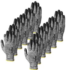 HyFlex 塗層工作手套 11-801 No. 8, 灰色的, 12套