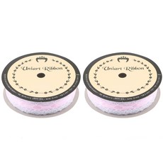 유니아트 공단레이스 25mm 2p, 분홍, 8m, 1세트