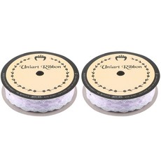 Uniart 緞面蕾絲 25mm 2入, 淺紫色, 8m, 1套
