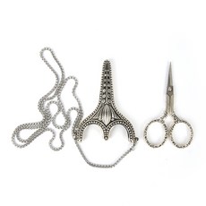 브랜드얀 감성 키레이 가위 9cm + 케이스, 실버, 1세트