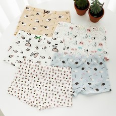 Scoxx 女童印花4角內褲5件組 WPS-201