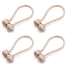Ariko 磁吸窗簾固定綁帶球 49cm, 4個, 米色