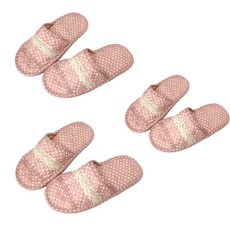 格紋絎縫棉質室內拖鞋, 18號, 3組