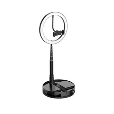 뉴엔 접이식 LED 지속광 링라이트 블랙 25.4cm, J52, 1개
