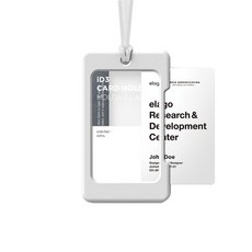 Elago ID3 員工身份證夾, 白色 + 半透明白