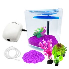 Aqua Terra 一體式室內地板魚缸套組 WL07, 紫色（彩石）