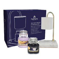 YANKEE CANDLE 融燭燈+香氛蠟燭 2入+融燭燈燈泡+禮盒, 隨機出貨, 白色