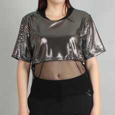 CHORUS LINE Dancesport 短袖 T恤 CS19224, 黑銀