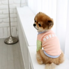 ITS DOG 柔滑絲質T恤, 橘色