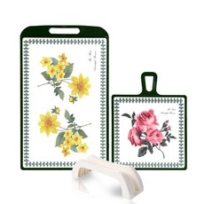 HANALIVING 美麗瑪莉 雙面砧板套組, 1套, 砧板 大型+小型+支架