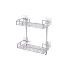 壁掛吸附多功能收納櫃, 銀, 1個