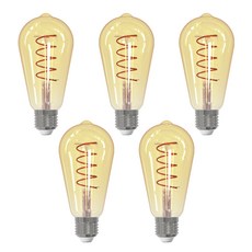 SPiANO LED樹枝造型燈絲燈泡 ST64 4W, 燈泡色, 5個