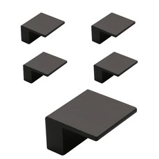 Choice Hardware現代方形家具把手 黑色, 5個