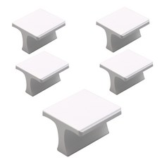 Choice Hardware 現代T型方形家具把手 白色, 5個