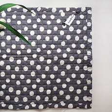 borny 孩童床棉墊, 灰色 圓點款