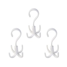 HICKIES 領帶 皮帶 衣服 圍巾 帽子 多用途 旋轉 J型 衣架, 單一顏色, 3個