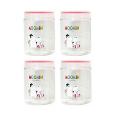 Moomin印花多功能圓形保鮮罐 0.5L, 4個, 單品