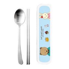 FINE SENSE 湯匙+筷子+收納盒組, 混色, 1套