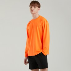 hmus 男士 Comoros Overfit 長袖防潮上衣, 橘子