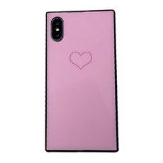 MEPURE 愛心素色四角手機殼