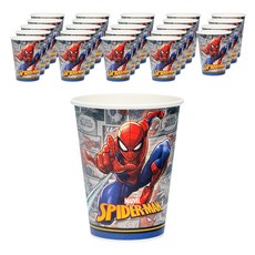 마블 스파이더맨 코믹패턴 종이 파티컵 290ml, 25개입, 1박스