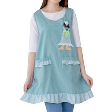 decoever 蕾絲少女連身裙圍裙 L, 1個, 綠色