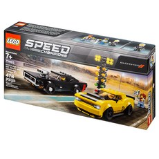 LEGO 樂高 極速賽車系列2018道奇挑戰者SRT Demon與1970道奇Charger R/T 75893, 1盒