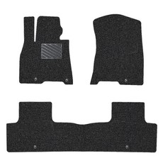 포시즌카매트 차량용 코일카매트 확장일체형 1+2열 3p, 제네시스 GV80 5인승, 블랙