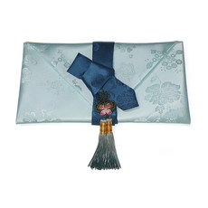 至誠典雅蝴蝶流蘇現金禮緞布 + 聘禮信封, 玉色, 1套