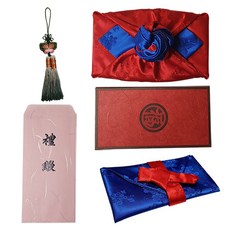 新娘給夫家 海軍藍禮緞布 5件組, 混合色, 1套, 1個