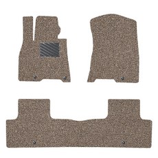 포시즌카매트 차량용 코일매트 확장일체형 1+2열 3p, 제네시스 GV80 5인승, 브라운