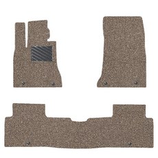 포시즌카매트 차량용 코일매트 확장일체형 1+2열 3p, 현대 제네시스 G80 3세대, 브라운