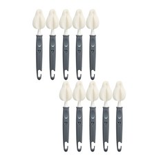 lieto MOTHER'S LOVE 過濾海綿掛鉤型奶嘴清潔刷, 灰色, 10個