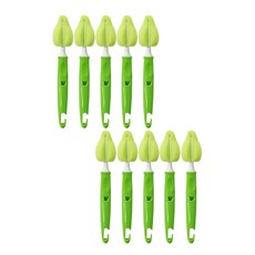 lieto 可掛式奶嘴清潔刷, 綠色, 10入