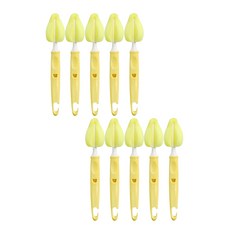 lieto 可掛式奶嘴清潔刷, 黃色, 10入