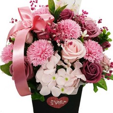 Jinaraose康乃馨肥皂花籃 中, 深粉色