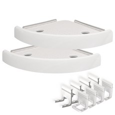 Oceantowel Ber ti go浴室置物架+U字型掛勾 2入+11字型掛勾 2入, 2組